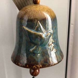 Peace Symbell - Pottery wind home with Dove & Olive Branches *NEW WITH TAG*